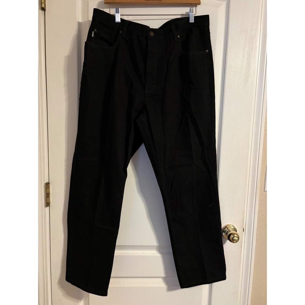 LL Bean Classic Fit Jeans Mens 38x30 Black Excellent Denim Straight Leg Casual